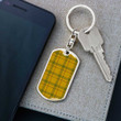 1sttheworld Jewelry - Houston Tartan Dog Tag with Swivel Keychain A7 | 1sttheworld