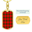 1sttheworld Jewelry - Maxwell Modern Tartan Dog Tag with Swivel Keychain A7 | 1sttheworld