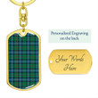 1sttheworld Jewelry - Urquhart Ancient Tartan Dog Tag with Swivel Keychain A7 | 1sttheworld