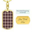1sttheworld Jewelry - MacPherson Hunting Ancient Tartan Dog Tag with Swivel Keychain A7 | 1sttheworld