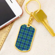 1sttheworld Jewelry - Falconer Tartan Dog Tag with Swivel Keychain A7 | 1sttheworld