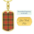 1sttheworld Jewelry - Buchanan Old Set Weathered Tartan Dog Tag with Swivel Keychain A7 | 1sttheworld