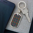 1sttheworld Jewelry - MacDuff Hunting Ancient Tartan Dog Tag with Swivel Keychain A7 | 1sttheworld