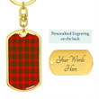 1sttheworld Jewelry - Livingstone Modern Tartan Dog Tag with Swivel Keychain A7 | 1sttheworld