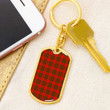 1sttheworld Jewelry - Livingstone Modern Tartan Dog Tag with Swivel Keychain A7 | 1sttheworld