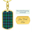 1sttheworld Jewelry - Stewart Old Ancient Tartan Dog Tag with Swivel Keychain A7 | 1sttheworld