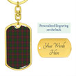 1sttheworld Jewelry - Cairns Tartan Dog Tag with Swivel Keychain A7 | 1sttheworld