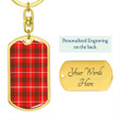 1sttheworld Jewelry - Duke of Rothesay Modern Tartan Dog Tag with Swivel Keychain A7 | 1sttheworld
