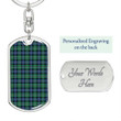 1sttheworld Jewelry - Rose Hunting Ancient Tartan Dog Tag with Swivel Keychain A7