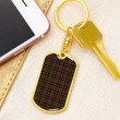 1sttheworld Jewelry - Cochrane Modern Tartan Dog Tag with Swivel Keychain A7 | 1sttheworld
