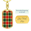 1sttheworld Jewelry - Gibbs Tartan Dog Tag with Swivel Keychain A7 | 1sttheworld