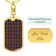 1sttheworld Jewelry - MacDuff Hunting Modern Tartan Dog Tag with Swivel Keychain A7 | 1sttheworld