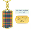 1sttheworld Jewelry - Buchanan Ancient Tartan Dog Tag with Swivel Keychain A7 | 1sttheworld