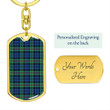 1sttheworld Jewelry - Baird Ancient Tartan Dog Tag with Swivel Keychain A7 | 1sttheworld
