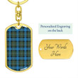 1sttheworld Jewelry - Fergusson Ancient Tartan Dog Tag with Swivel Keychain A7 | 1sttheworld
