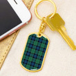1sttheworld Jewelry - Graham of Menteith Ancient Tartan Dog Tag with Swivel Keychain A7 | 1sttheworld