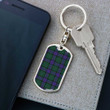 1sttheworld Jewelry - Sinclair Hunting Modern Tartan Dog Tag with Swivel Keychain A7 | 1sttheworld