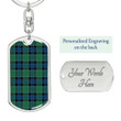 1sttheworld Jewelry - Graham of Menteith Ancient Tartan Dog Tag with Swivel Keychain A7