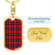 1sttheworld Jewelry - Ruthven Modern Tartan Dog Tag with Swivel Keychain A7 | 1sttheworld