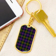 1sttheworld Jewelry - Cameron of Erracht Modern Tartan Dog Tag with Swivel Keychain A7 | 1sttheworld
