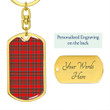 1sttheworld Jewelry - MacBean Modern Tartan Dog Tag with Swivel Keychain A7 | 1sttheworld