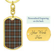 1sttheworld Jewelry - Fergusson Weathered Tartan Dog Tag with Swivel Keychain A7 | 1sttheworld