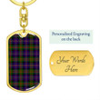 1sttheworld Jewelry - Cameron of Erracht Modern Tartan Dog Tag with Swivel Keychain A7 | 1sttheworld