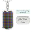 1sttheworld Jewelry - Aikenhead Tartan Dog Tag with Swivel Keychain A7