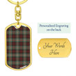 1sttheworld Jewelry - SCOTT BROWN ANCIENT Tartan Dog Tag with Swivel Keychain A7 | 1sttheworld