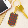 1sttheworld Jewelry - MacLean of Duart Ancient Tartan Dog Tag with Swivel Keychain A7 | 1sttheworld
