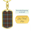 1sttheworld Jewelry - Murray of Atholl Weathered Tartan Dog Tag with Swivel Keychain A7 | 1sttheworld