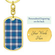 1sttheworld Jewelry - Strathclyde District Tartan Dog Tag with Swivel Keychain A7 | 1sttheworld