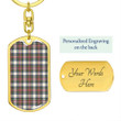 1sttheworld Jewelry - Stewart Dress Ancient Tartan Dog Tag with Swivel Keychain A7 | 1sttheworld