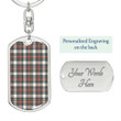 1sttheworld Jewelry - Stewart Dress Ancient Tartan Dog Tag with Swivel Keychain A7