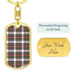 1sttheworld Jewelry - Stewart Dress Modern Tartan Dog Tag with Swivel Keychain A7 | 1sttheworld