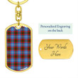 1sttheworld Jewelry - Edinburgh District Tartan Dog Tag with Swivel Keychain A7 | 1sttheworld