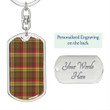 1sttheworld Jewelry - MacMillan Old Weathered Tartan Dog Tag with Swivel Keychain A7