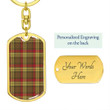 1sttheworld Jewelry - MacMillan Old Weathered Tartan Dog Tag with Swivel Keychain A7 | 1sttheworld