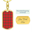 1sttheworld Jewelry - Ross Modern Tartan Dog Tag with Swivel Keychain A7 | 1sttheworld