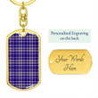 1sttheworld Jewelry - Ochterlony Tartan Dog Tag with Swivel Keychain A7 | 1sttheworld