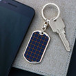 1sttheworld Jewelry - Agnew Modern Tartan Dog Tag with Swivel Keychain A7 | 1sttheworld