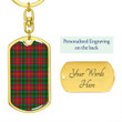1sttheworld Jewelry - McCulloch Tartan Dog Tag with Swivel Keychain A7 | 1sttheworld