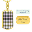 1sttheworld Jewelry - MacPherson Dress Modern Tartan Dog Tag with Swivel Keychain A7 | 1sttheworld