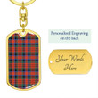 1sttheworld Jewelry - MacDuff Ancient Tartan Dog Tag with Swivel Keychain A7 | 1sttheworld