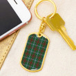 1sttheworld Jewelry - Gayre Tartan Dog Tag with Swivel Keychain A7 | 1sttheworld