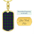 1sttheworld Jewelry - Inglis Modern Tartan Dog Tag with Swivel Keychain A7 | 1sttheworld