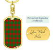 1sttheworld Jewelry - Middleton Modern Tartan Dog Tag with Swivel Keychain A7 | 1sttheworld