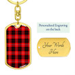 1sttheworld Jewelry - Cunningham Modern Tartan Dog Tag with Swivel Keychain A7 | 1sttheworld
