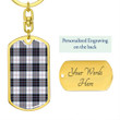 1sttheworld Jewelry - MacRae Dress Modern Tartan Dog Tag with Swivel Keychain A7 | 1sttheworld