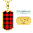 1sttheworld Jewelry - Ramsay Modern Tartan Dog Tag with Swivel Keychain A7 | 1sttheworld